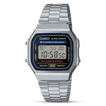 Casio A168WA-1WDF Classic Illuminator Digital Watch Silver Chain