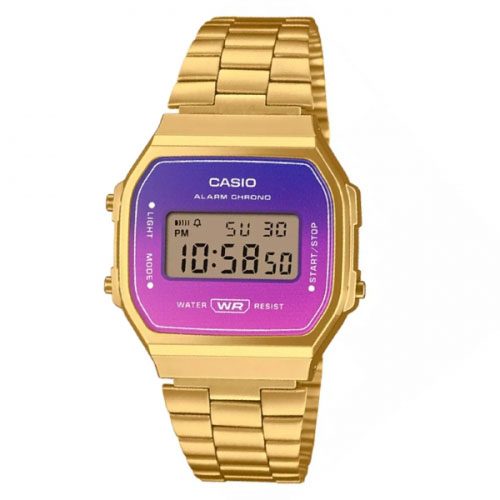 Casio A168WERG-2ADF Classic Illuminator Digital Watch Golden Chain