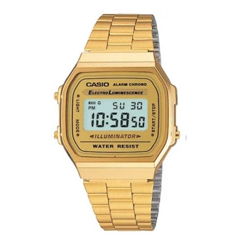 Casio Retro Gold Plated Digital Watch A168WG-9WDF