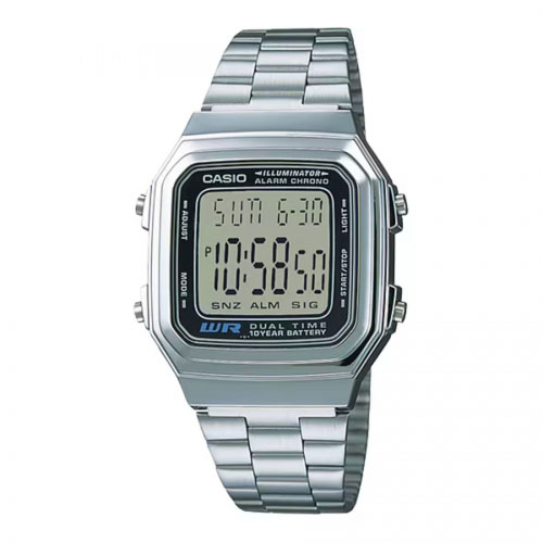 Casio A178WA-1ADF Illuminator Stainless Steel Watch For Men's