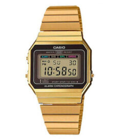 Casio A700WG-9ADF Classic Vintage Digital Golden Chain Watch