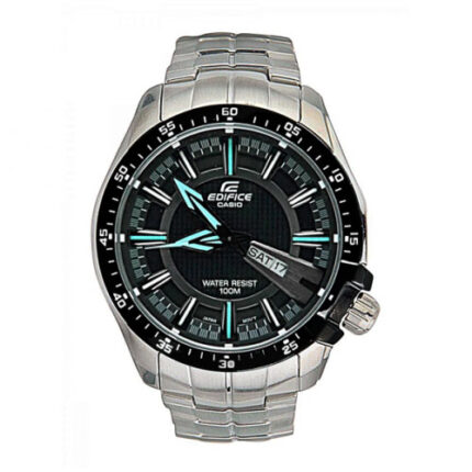 Casio Edifice Day Date Chain Watch EF-130D-1A2V