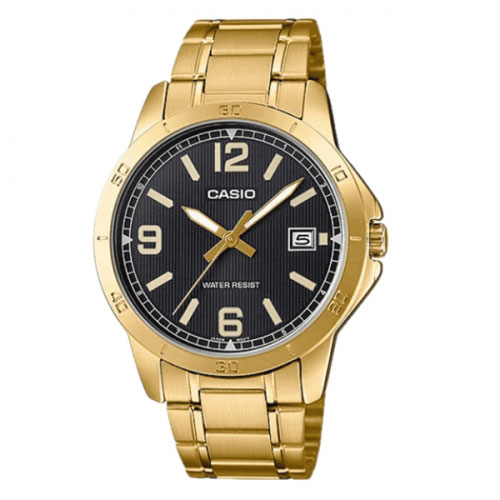 CASIO Analog Gold Stainless Steel Strap Watch For Men MTP-V004G-1BUDF