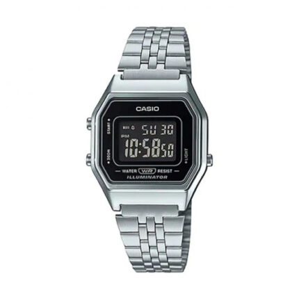 Casio Digital Dial Ladies Chain Watch LA680WA-1BDF