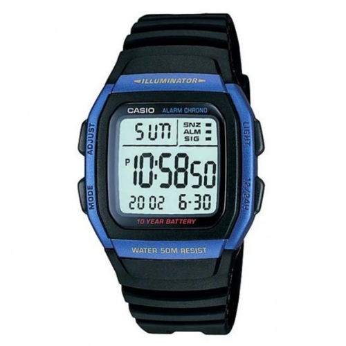 Casio Youth Dual Time Digital Resin Belt Watch W-96H-2AVDF