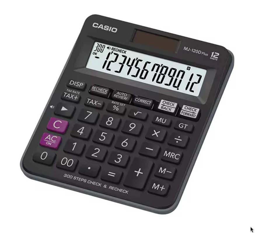 Original Casio Desktop Calculator MJ-120D Plus-BK